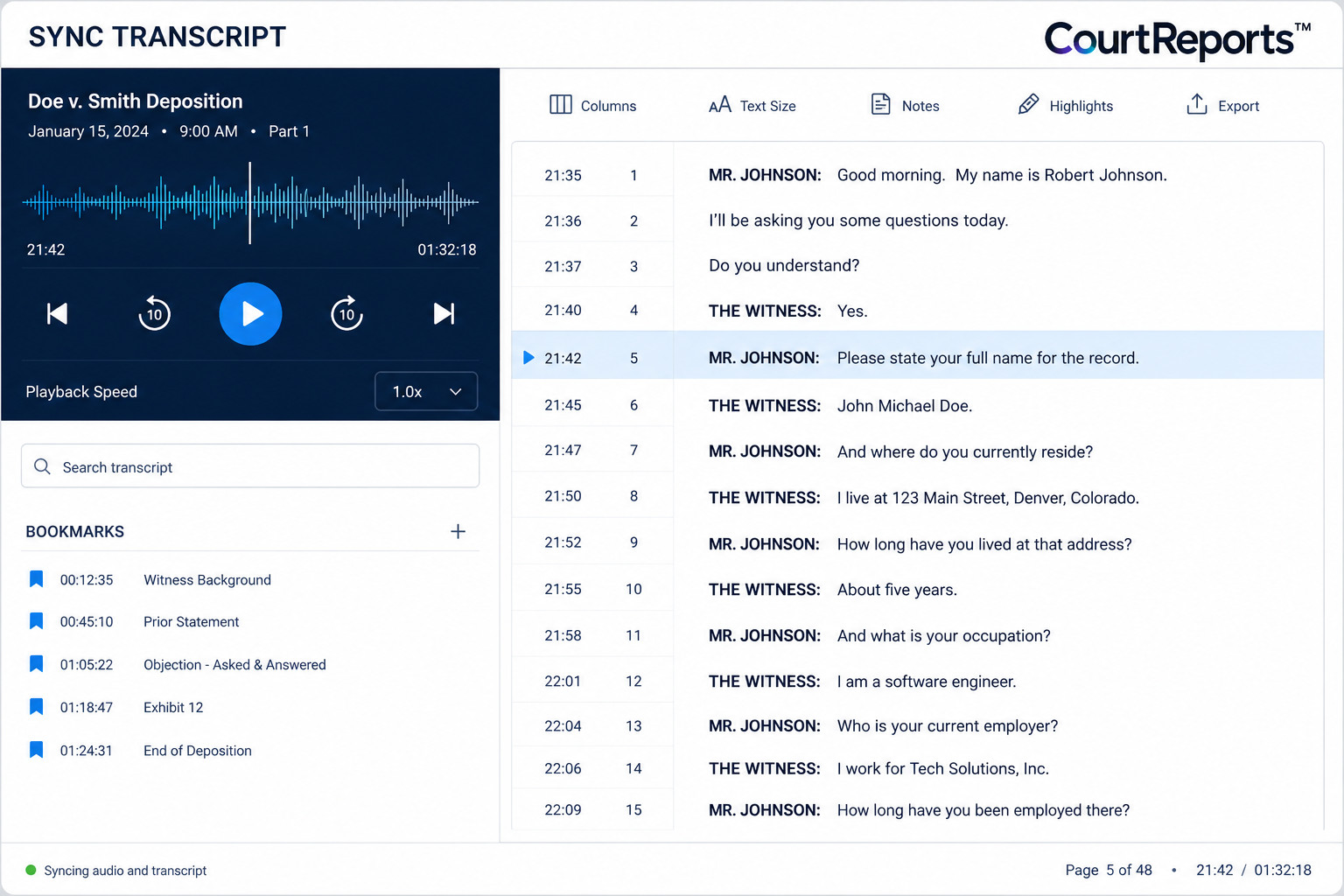 Why Transcript Syncing Is Absolutely Necessary for Attorneys Reviewing Depositions